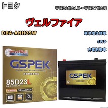 バッテリー デルコア GSPEK トヨタ ヴェルファイア DBA-ANH25W 4WD G-85D23L/PL_画像1