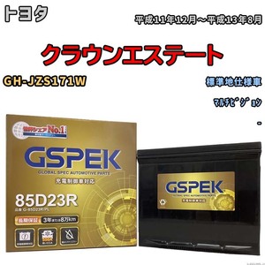 バッテリー デルコア GSPEK トヨタ クラウンエステート GH-JZS171W マルチビジョン G-85D23R/PL