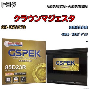 バッテリー デルコア GSPEK トヨタ クラウンマジェスタ GH-UZS173 4WD・マルチビジョン G-85D23R/PL