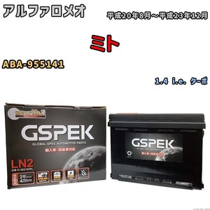 バッテリー デルコア GSPEK アルファロメオ ミト ABA-955141 1.4 i.e. ターボ D-56219/PL