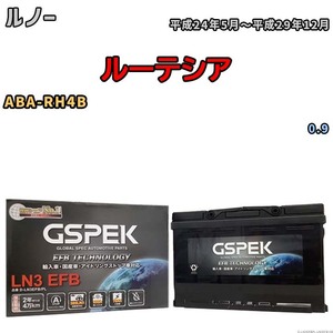 バッテリー デルコア GSPEK ルノー ルーテシア ABA-RH4B 0.9 D-LN3EFB/PL