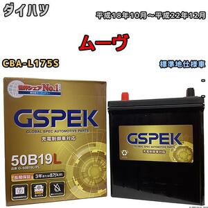 バッテリー デルコア GSPEK ダイハツ ムーヴ CBA-L175S - G-50B19LPL