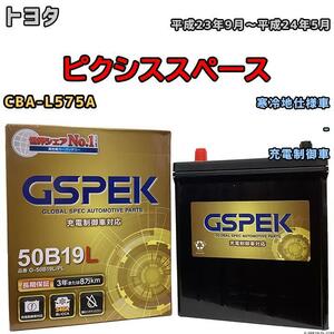 バッテリー デルコア GSPEK トヨタ ピクシススペース CBA-L575A - G-50B19LPL