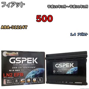 バッテリー デルコア GSPEK フィアット 500 ABA-31214T 1.4 アバルト D-LN2EFB/PL