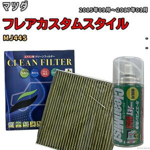 エアコンフィルター クリーンフィルター 抗菌 抗ウイルス マツダ フレアカスタムスタイル MJ44S ハイブリッド