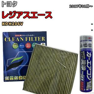 エアコンフィルター エバポレーター除菌消臭剤セット 抗菌 抗ウイルス トヨタ レジアスエース KDH206V ディーゼル