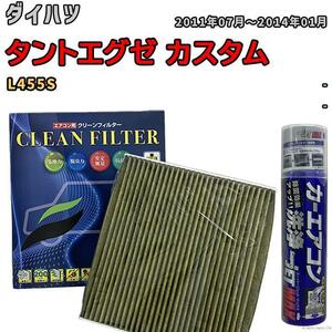 エアコンフィルター エバポレーター除菌消臭剤セット 抗菌 抗ウイルス ダイハツ タントエグゼ カスタム L455S ガソリン