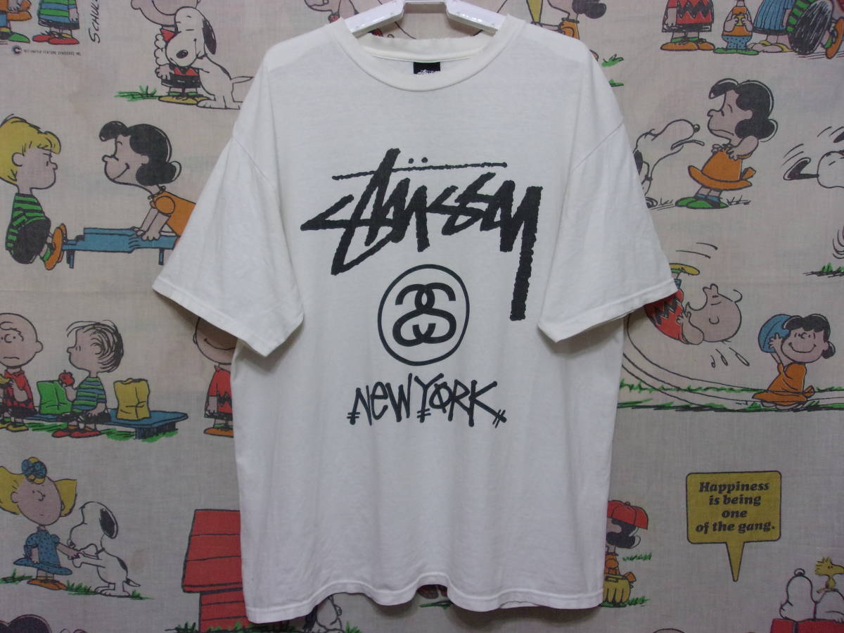 00s STUSSY シャネルロゴ Tシャツ L 00年代 ステューシー New York