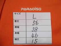 e592　paradiso　パラディーゾ　半袖ポロシャツ　サイズL　オレンジ色系　21-8_画像2