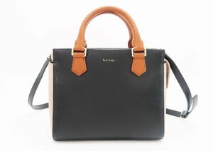 ◇美品【Paul Smith ポール・スミス】カラーブロック 2WAYハンドバッグ