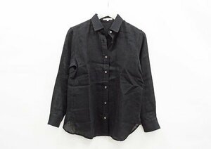 ◇美品【23区×LIBECO】リネンシャツ ブラック 36