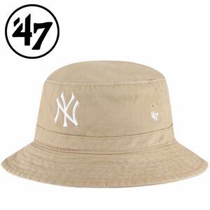 ☆正規品新品☆47BRAND BUCKET HAT フォーティセブン ブランド 帽子 バケットハット サファリハット ヤンキース カーキ ユニセックス