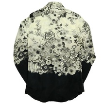 【B2277】【美品】【和柄】【シルク100％】Dolce&Gabbana ドルチェ＆ガッバーナ 長袖シャツ 鶴 鳥 _画像3