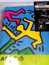 Keith Haring キースへリング 手帳型ケース スマホケース iphone ケース カラフル水色 汎用 多機種対応 汎用カバー 新品即決 HexagonFigs_画像2