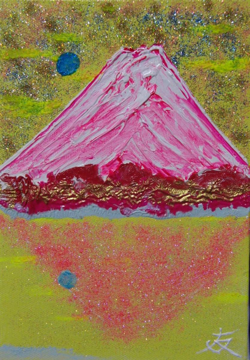 National Art Association TOMOYUKI Tomoyuki, Red Fuji Lake, Oil painting, SM number: 22, 7cm×15, 8cm, One-of-a-kind oil painting, Sparkle!, Autographed and guaranteed to be authentic, Painting, Oil painting, Nature, Landscape painting