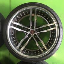 NT184 中古 AME SHALLEN ENKEI エンケイ シャレン ホイール 19×8J +36 19×10J +50 PCD 114.3 タイヤ 245/35R19 4本 【クラウンUZS186】_画像5