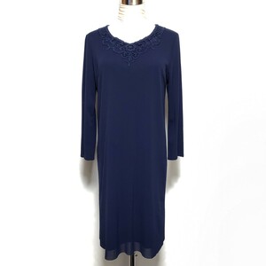 Vivienne TAM ヴィヴィアンタム 紺系 襟元刺繍 ワンピース サイズ0（約S～Mサイズ相当）