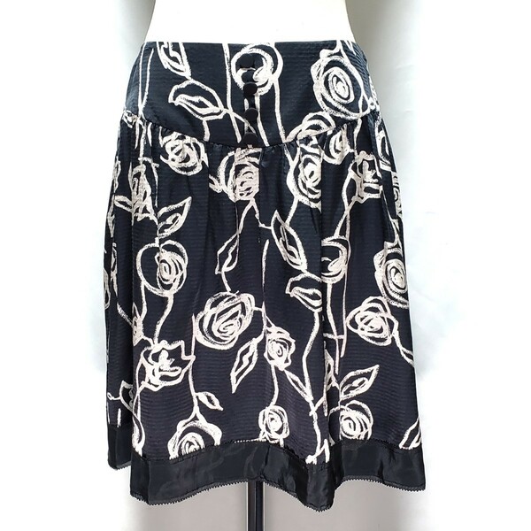 JILLSTUART ジル スチュアート ミニスカート 濃紺 花模様 サイズ4（約M～Lサイズ相当） 美品