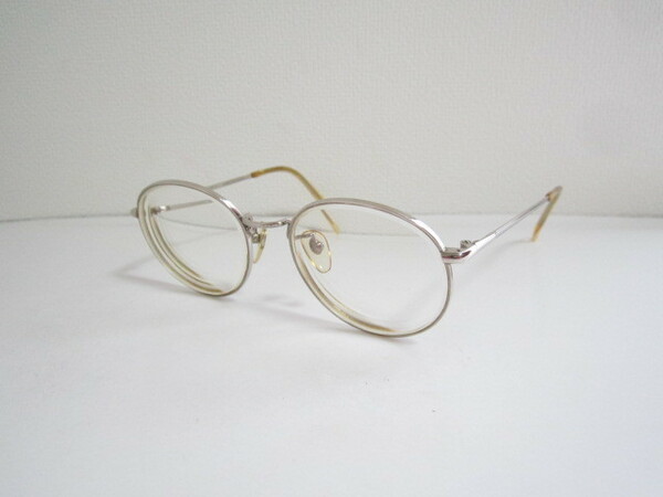 陸◆ビンテージ　レトロ　lvy-Leaguers　5106　アイビーリーガーズ　ボストン型　シルバー系　眼鏡　程度良品