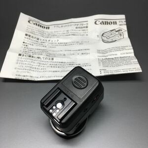 【新品同様品】［Canon TTL HSA-3］キャノン TTL ホットシューアダプター3 取説付［フィルムEOSストロボ撮影用アクセサリー］