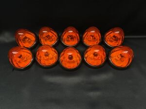 YT-442 amber 10 piece top marker lamp orange orange glass lamp type 24V retro deco truck art truck shop ASC