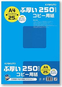 【即決】◆ぶ厚いコピー用紙　（250gsm/0.28mm/215㎏/白色度98.5％）　白◆A4サイズ　25枚入り　ポストカード/名刺カードなど　//PPC250A4