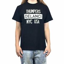 新品 DELANCI デランシー ボックス ロゴ THUMPERS NYC USA ワンポイント ハート Tシャツ ストリート スケーター ユニセックス 黒 Mサイズ_画像2