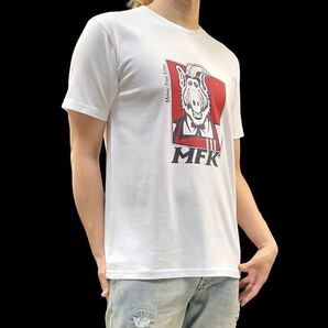 新品 ALF アルフ メルマック星 宇宙人 KFC ケンタッキー フライドチキン カーネル サンダース おじさん Tシャツ ユニセックス 白 Lサイズ