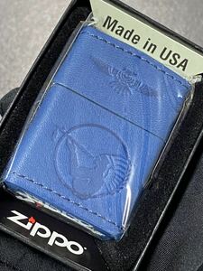 zippo AMERICAN SPIRIT 藍色 本革 限定品 アメリカンスピリット 2021年製 ② ケース 保証書