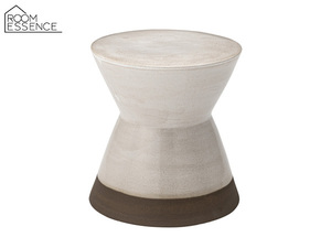 東谷 ミニスツール 陶器 椅子 ホワイト 白 サイドテーブル 庭 フラワースタンド φ30×H31 CLY-20WH あずまや メーカー直送 送料無料