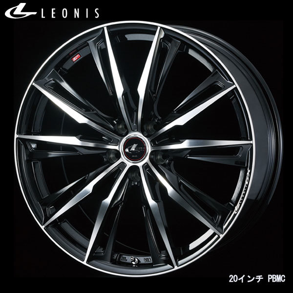 WEDS レオニスGX 17x6.5J+52 5H/114 PBMC/パールブラック/ミラーカット (4本) 業者様直送送料無料