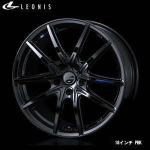 WEDS レオニス ナヴィア01 NEXT 18x7.0J+47 5H/114 PBK/プレミアムブラック (4本) 業者様直送送料無料