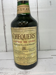 ☆GOL☆【古酒】チェッカーズ ウイスキー CHEQUERS スコットランド ７６０ml ４３％ 箱なし ラベル汚れあり