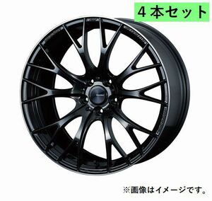 個人宅発送可能 ウエッズスポーツ WedsSport 19X9.5J +48 5穴 PCD114.3 BLK ホイール 4本セット SA-20R エスエーニーマルアール (72789)