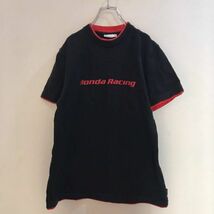 HONDA　RACING/ホンダレーシング 半袖 Tシャツ レーシング ブラック 黒 メンズ M　レースサーキット_画像1