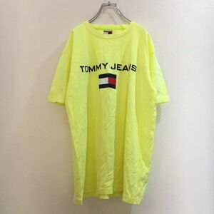 TOMMY JEANS/トミージーンズ 半袖Tシャツ 蛍光イエロー 黄色 Sサイズ メンズ