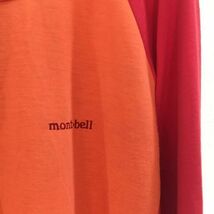 MONT-BELL/モンベル 長袖ラグランTシャツ オレンジ レッド赤 Mサイズ　アウトドアキャンプ_画像3