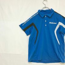 BabolaT /バボラ半袖シャツ スポーツウェア ロゴマーク ブルー系 サイズS_画像2