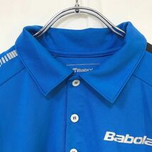 BabolaT /バボラ半袖シャツ スポーツウェア ロゴマーク ブルー系 サイズS_画像4