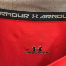 UNDER ARMOUR/アンダーアーマー 半袖ハイネックスポーツウエア レッド 赤 Lサイズ_画像5