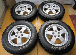 G592☆三菱　GRIPMAX　215/70R16　ホワイトレター　16X6JJ　+46　PCD114.3　パジェロ　RVRなど