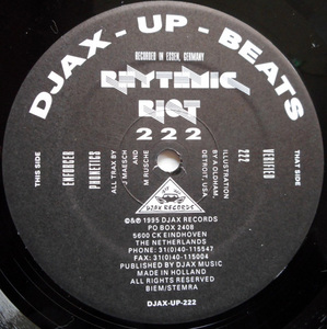 【12''】RHYTHMIC RIOT - 222【Djax-Up-Beats/1994年】