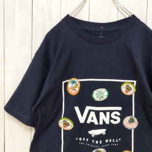 即決【新品】VANS　USバンズ　Tシャツ　ネイビー　S　★CLASSIC PRINT BOX