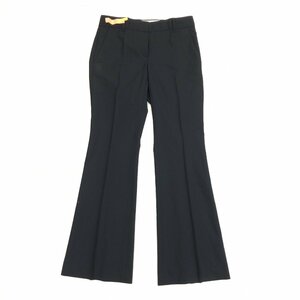 美品 Theory セオリー ストレッチ スラックス パンツ 2(L) w74 黒 ブラック 日本製 センタープレス 国内正規品 レディース 女性用