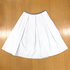 UNITED ARROWS ユナイテッドアローズ ギャザー スカート 40(L) w68 ライトグレー 日本製 ミモレ丈 国内正規品 レディース 女性用