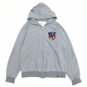 ●le coq sportif ルコック ストイコビッチ フルジップ スウェット パーカー M グレー ロゴワッペン サッカー カジュアル スポーツ メンズ