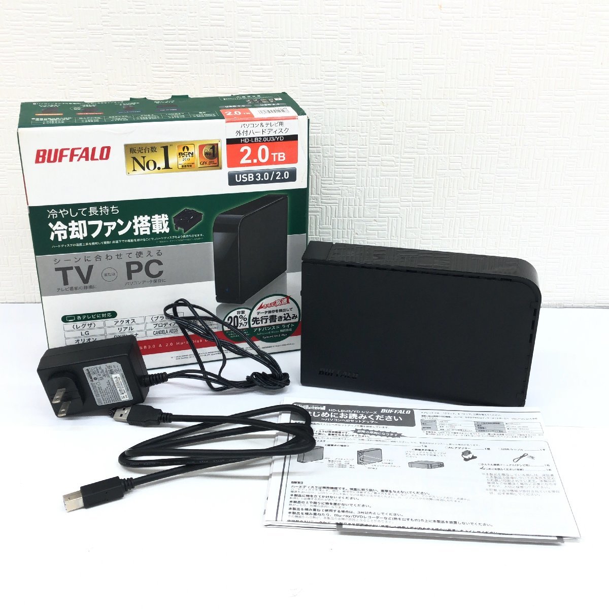 ◇美品 BUFFALO バッファロー パソコン&テレビ用 外付ハードディスク