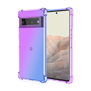 google PIXEL7 PRO градация прозрачный чехол TPU ударопрочный / крепкий крепкий . чуть более /g-gru пиксел 7 Pro / фиолетовый синий Aurora цвет / Rainbow радуга цвет 