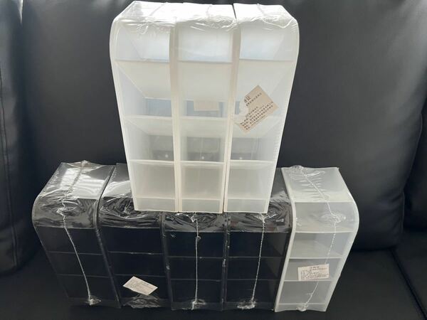 コレクションボックス コレクションケース ペンケース ブラック ホワイト 合計8個セット