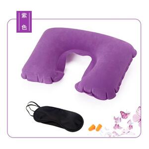  air pillow purple eye mask ear plug set camp cushion mobile pillow outdoor comfortable air pillow sleeping area in the vehicle disaster prevention goods travel neck ...